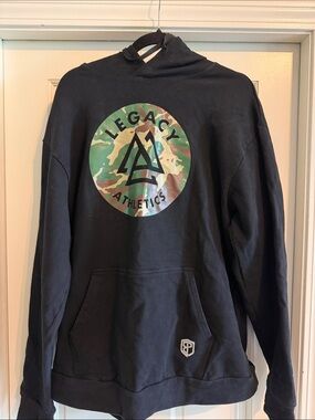 Men’s Black Hoodie with Camo Logo